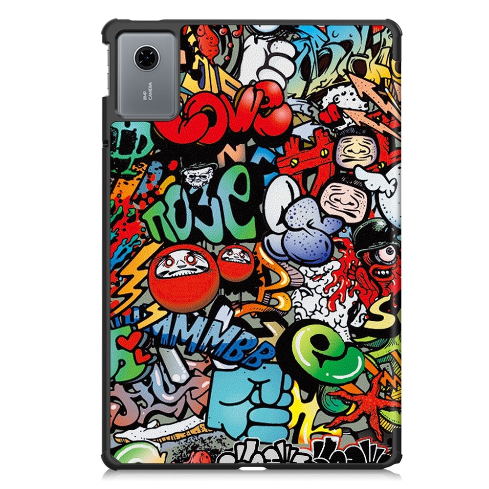 Husa tableta XGSM Smartcase pentru Lenovo Idea Tab 11", functie suport, protectie anti-zgarieturi, Graffiti, 11"