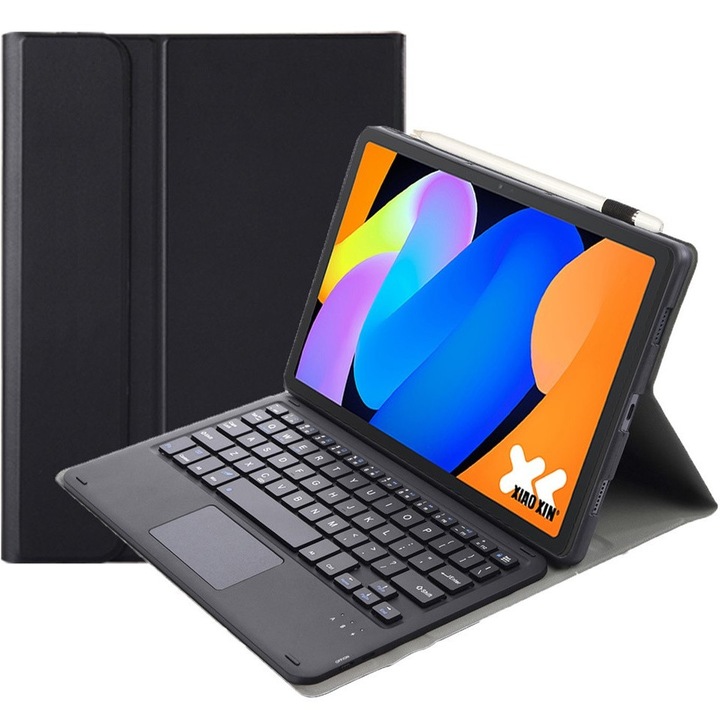 Husa cu tastatura Bluetooth si touchpad pentru Lenovo Idea Tab 11" 2025 TB336FU TB336ZU, Negru