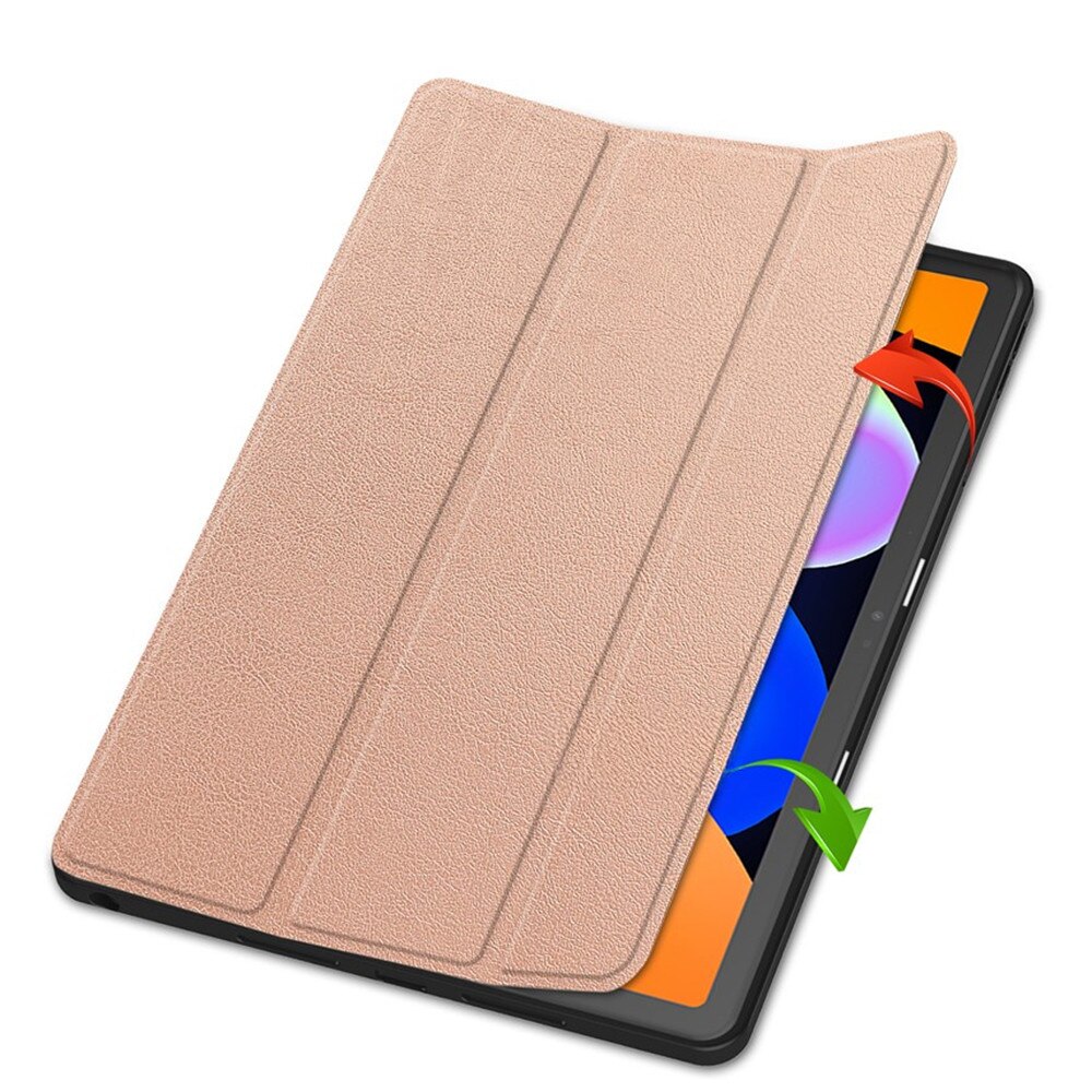 Husa tableta ERBORD pentru Lenovo Idea Tab 11" 2025 TB336FU TB336ZU, auriu-roz, cu slot pentru stylus, protectie 360, functie suport tri-fold