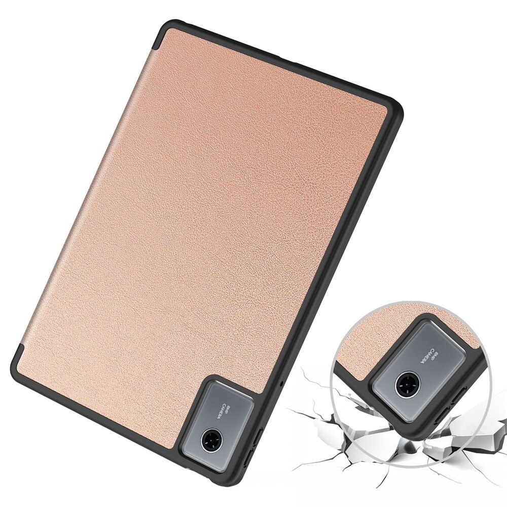 Husa tableta ERBORD pentru Lenovo Idea Tab 11" 2025 TB336FU TB336ZU, auriu-roz, cu slot pentru stylus, protectie 360, functie suport tri-fold