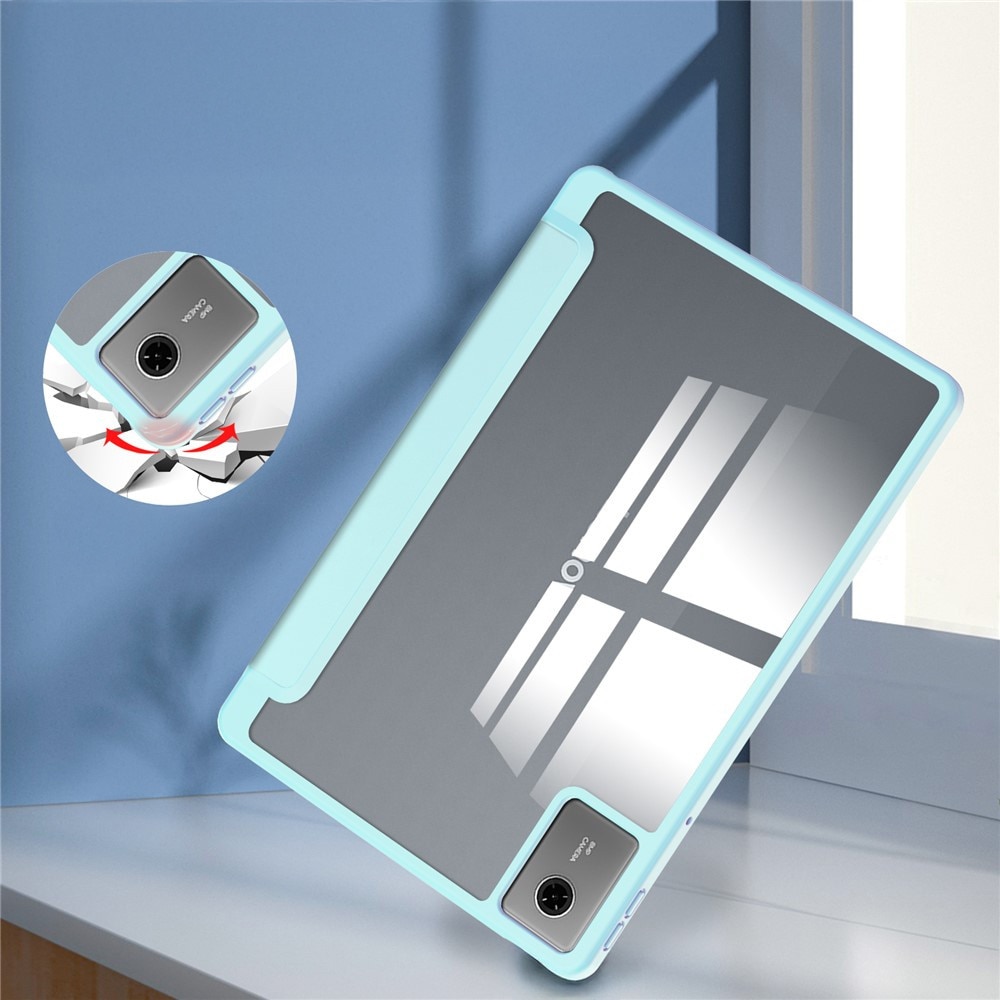Husă tabletă XGSM pentru Lenovo Idea Tab 11", spate transparent, loc pentru stylus, albastră