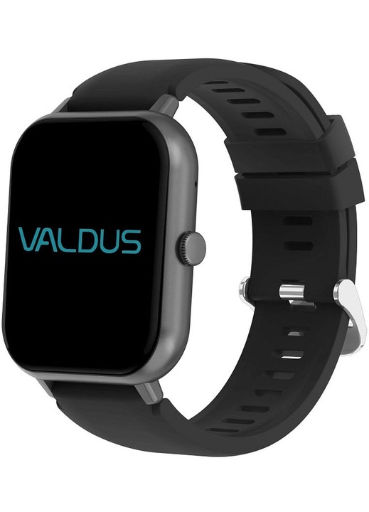 Valdus VS04 okosóra, fekete, digitális, férfiak és nők számára, pulzusérzékelő, alvásérzékelő