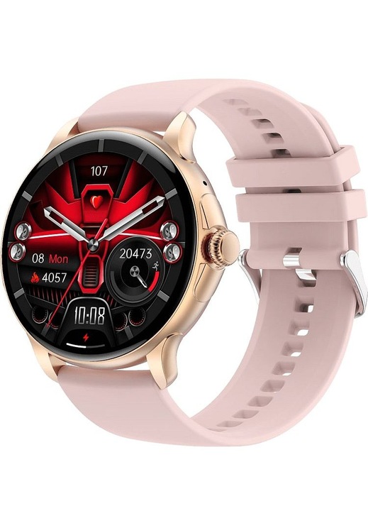 Okosóra Valdus VS15 PRO, rózsaszín, AMOLED, szilikon, uniszex