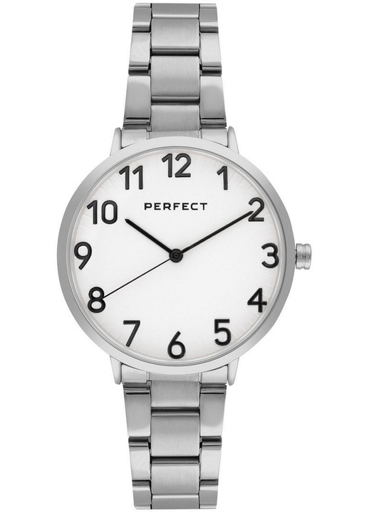 Női karóra Perfect PF00987, Elegáns, Ezüst, 36mm, Rozsdamentes acél szíj