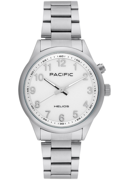 Férfi karóra Pacific PC00806, kvarc szerkezet, rozsdamentes acél szíj, fehér, 41mm