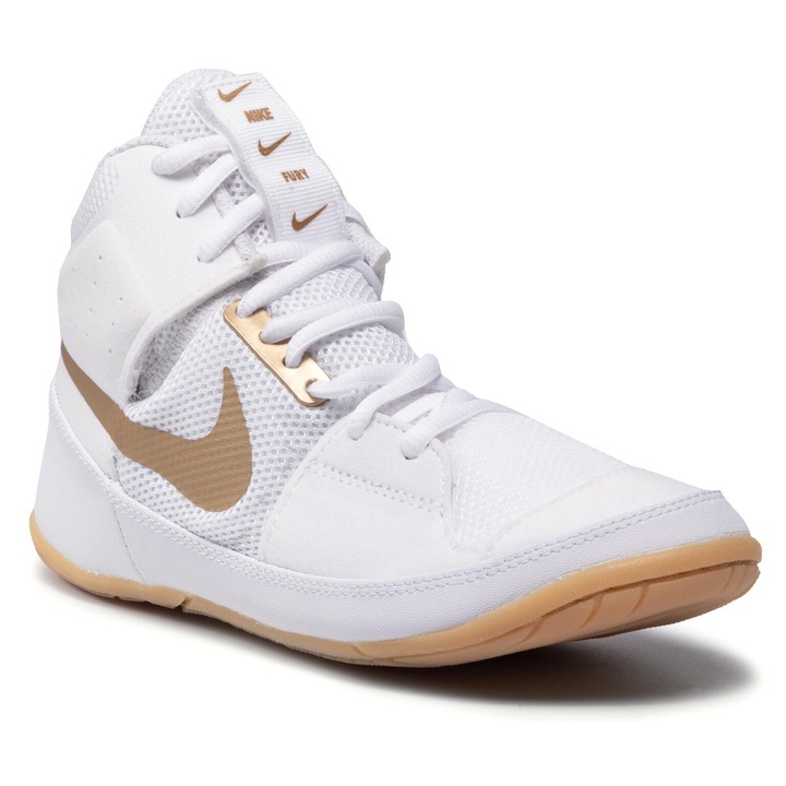 Pantofi de box unisex, Nike, constructie in jurul gleznei, usori, alb, textil, 45 EU