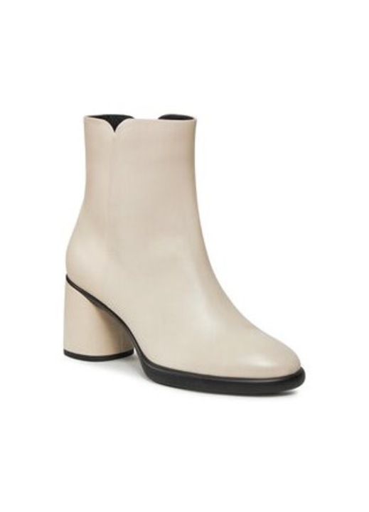 Botine dama, Ecco, piele naturala, crem
