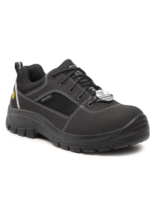 Pantofi barbati 300598337, Skechers, Piele naturala, Negru