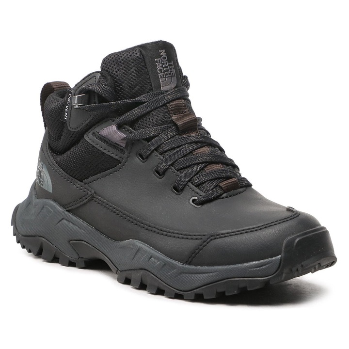 Ghete trekking dama, The North Face, impermeabile, confortabile, negru, piele ecologica, 36.5 EU