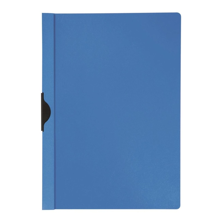 Mapa plastic Q-CONNECT cu clips metalic, A4, 200/350 microni, albastru, 220x310mm