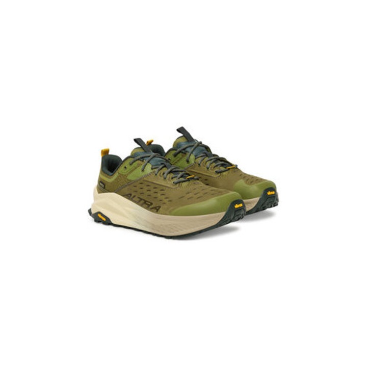 Pantofi sport barbati, Altra, trekking, verde , material textil