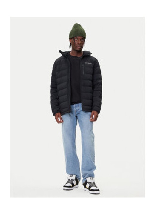 Geaca de puf barbati, Columbia, neagra, 86% nailon, 14% elastan, L INTL