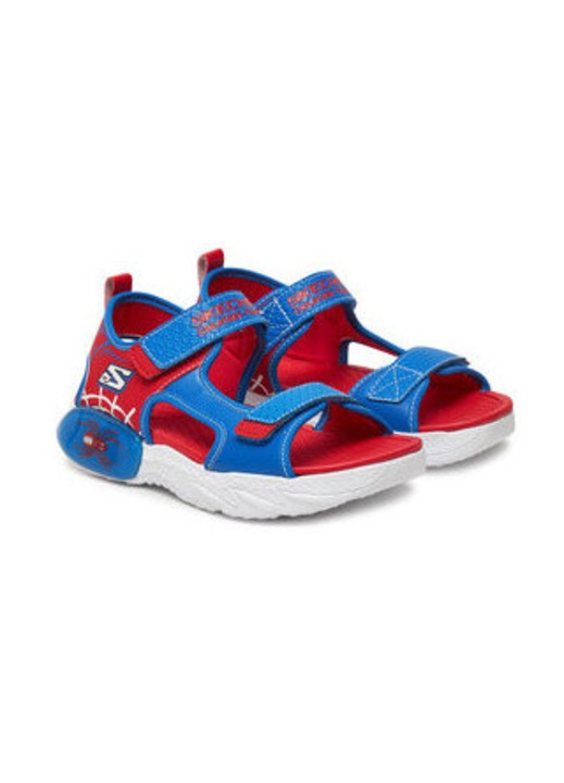 Skechers, Sandale flatform cu velcro, Multicolor