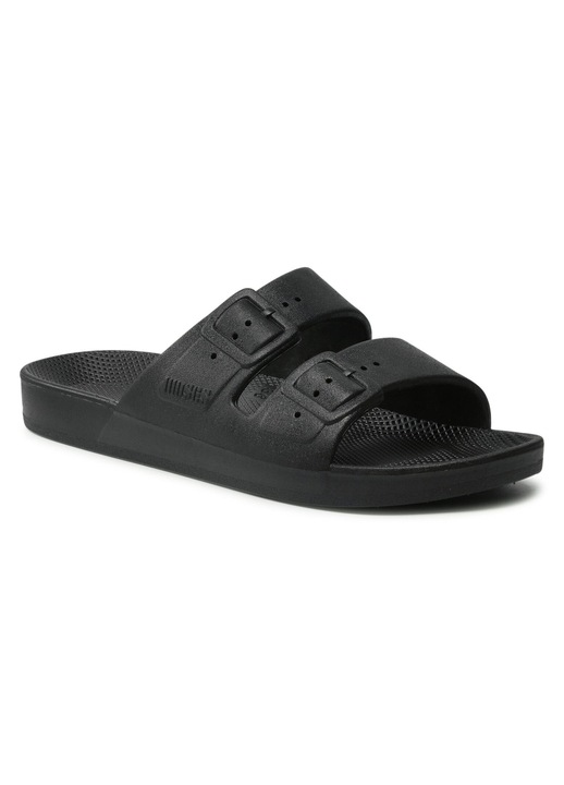 Papuci unisex, Freedom Moses, negru, plastic, design minimalist, 44-45 EU
