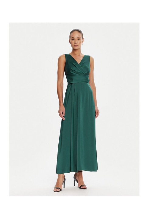 Rochie de seara dama Rinascimento, verde, din material elegant