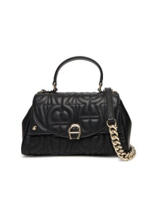 Női táska, Aigner, 305521842, természetes bőr, fekete