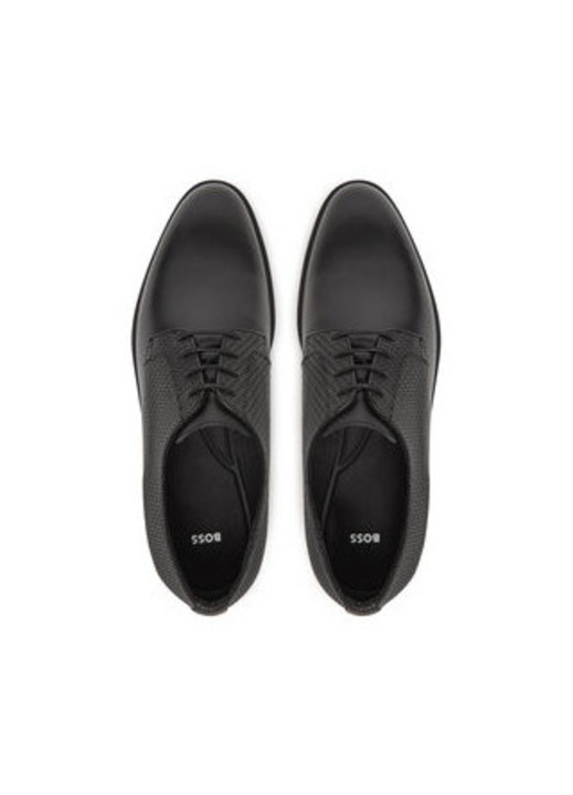 Pantofi barbatesti, BOSS, piele naturala, negru, stil clasic