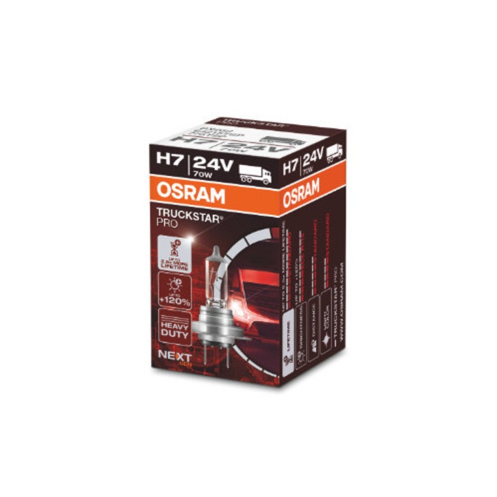 Fényszóró izzó 24V 70W H7 OSRAM - 120% fényerő
