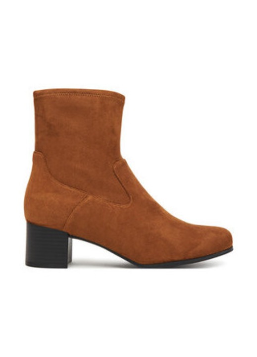 Botine dama pana la glezna, Caprice, 305257086, material textil, maro