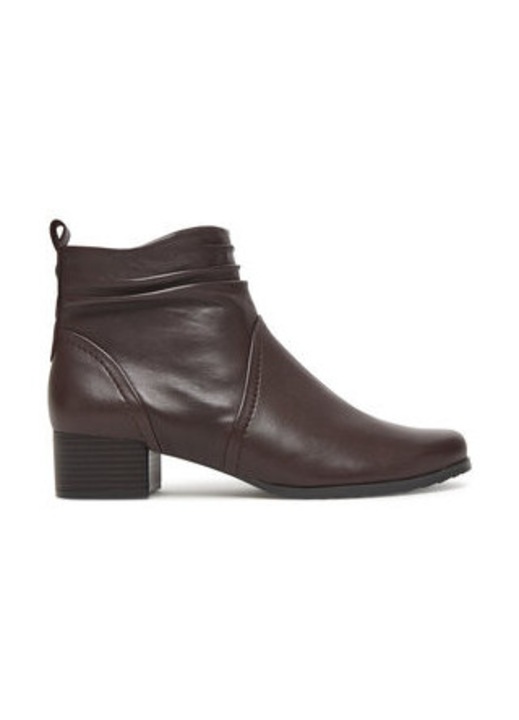 Botine dama, Caprice, piele naturala, culoare maro
