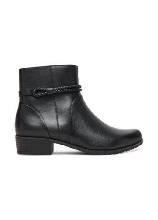 Botine Caprice din piele naturala, Negru