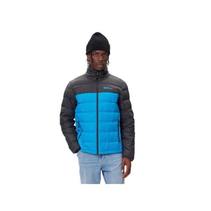 Geaca sport barbati 305201645, Jack Wolfskin, Albastru/Negru, Sintetic, M INTL