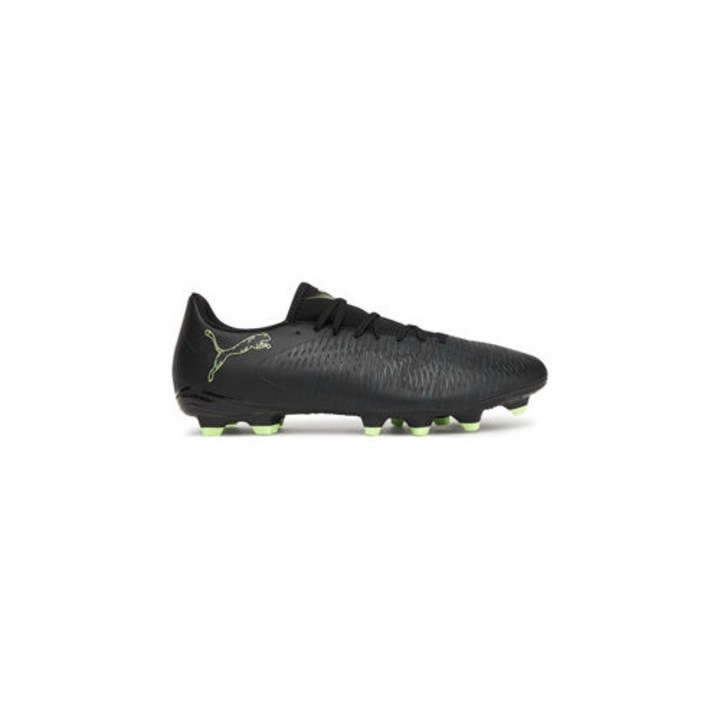Pantofi fotbal barbati Puma, material sintetic, negru/verde