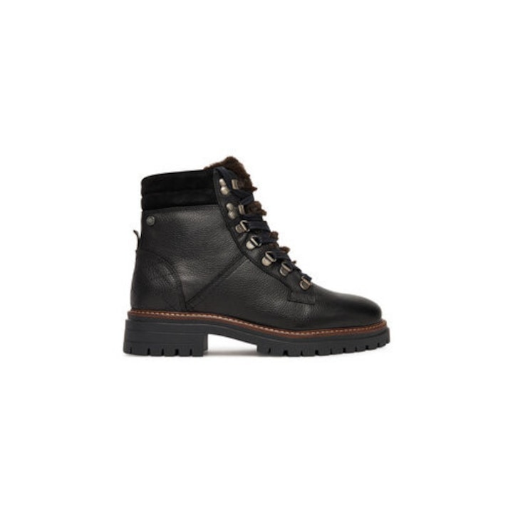 Дамски туристически обувки, Barbour, естествена кожа, черен