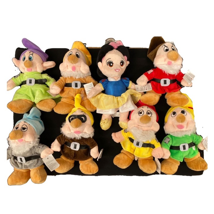 Set personaje din plus, Alba ca zapada si cei 7 pitici, multicolor, 3+ luni