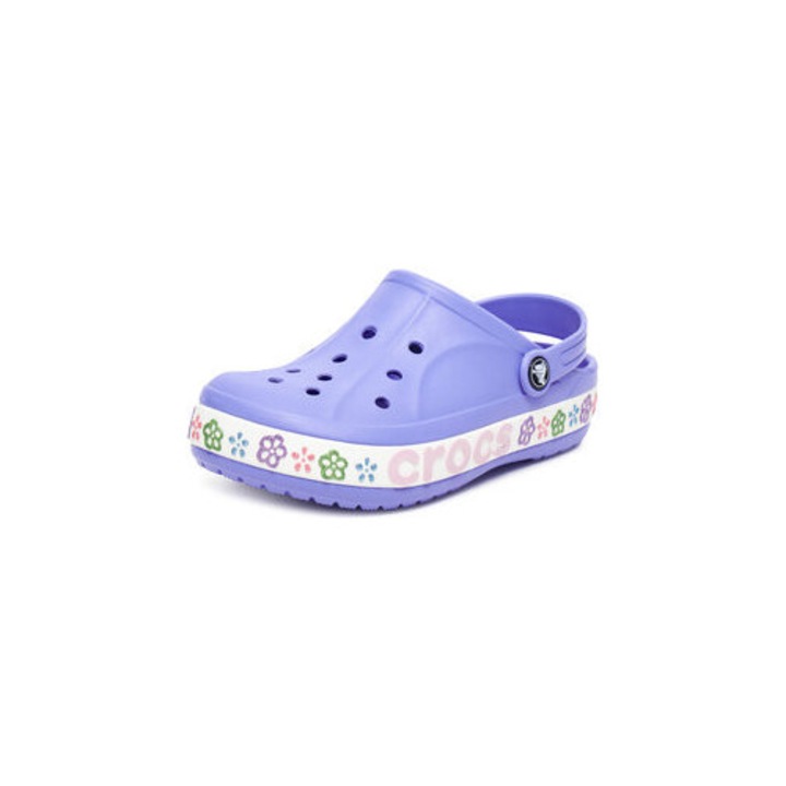 Slapi copii, Crocs, mov, material sintetic, pentru fete si baieti, 28-29 EU
