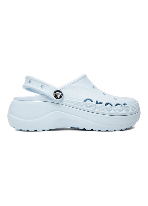 Papuci dama, Crocs, albastru, material sintetic, talpa cu platforma, 38-39 EU