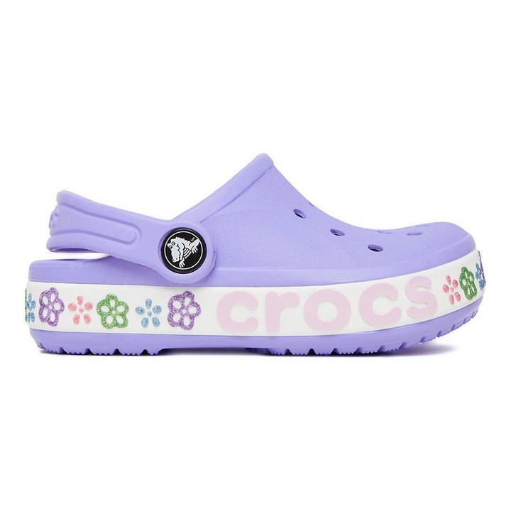 Papuci fete 5906751235140, Crocs, Plastic, Mov