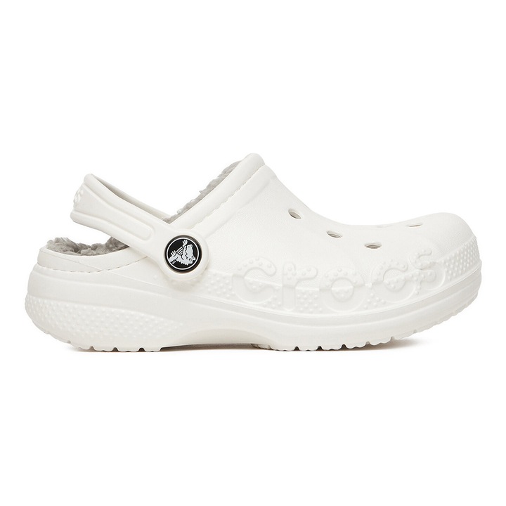 Saboti pentru fete, Crocs, Plastic, Alb, 34-35 EU