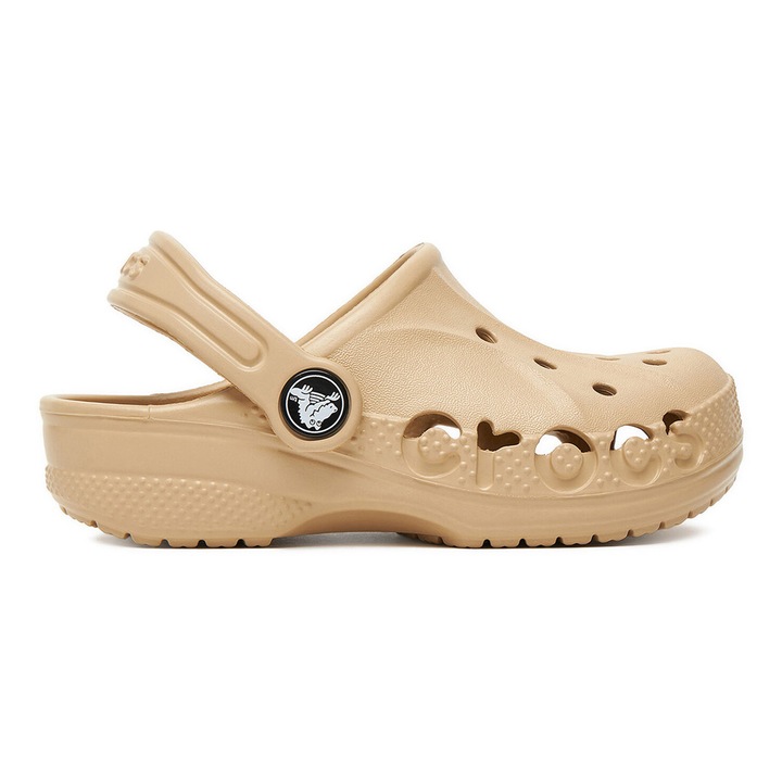 Papuci fete 5906751235973, Crocs, Bej, Plastic, 25-26 EU