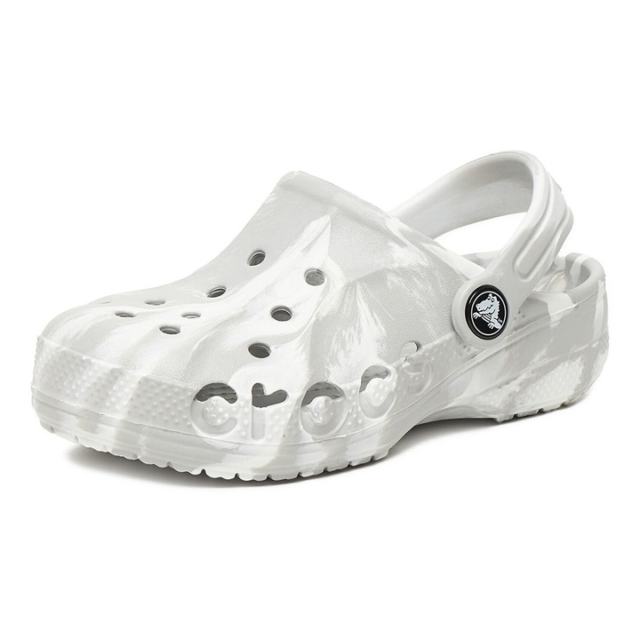Slapi pentru fete, Crocs, 5906751235454, gri/alb, 34-35 EU