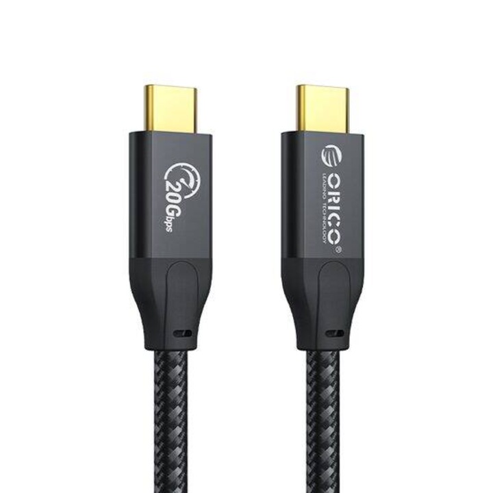 Cablu Date/Incarcare Orico CM32 100W USB Type-C - USB Type-C 1m Negru