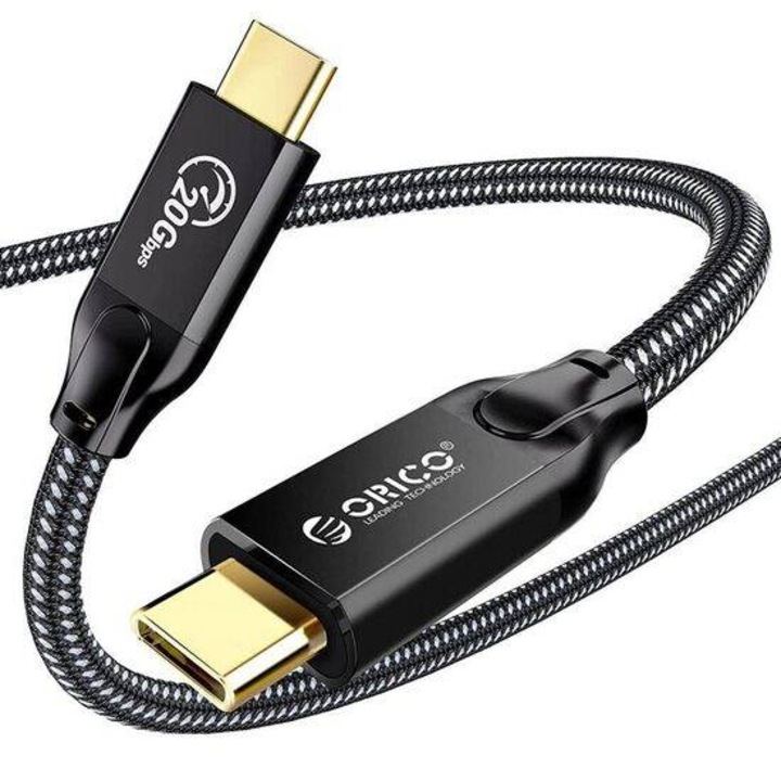 Cablu Date/Incarcare Orico CM32 100W USB Type-C - USB Type-C 2m Negru