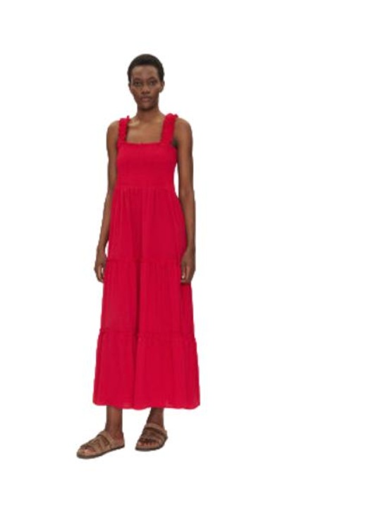 Rochie de vara, Iconique, rosu, material sintetic, S INTL