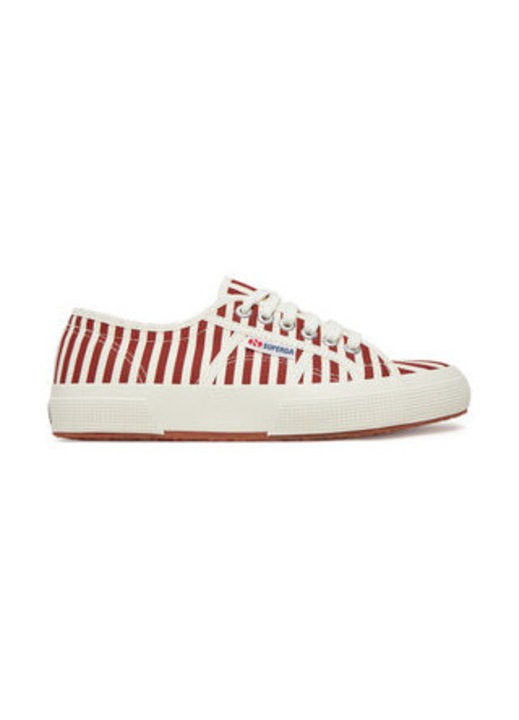 Tenisi dama 305448941, Superga, Textil, Alb/Rosu