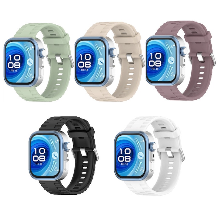 Set 5 curele Smartwatch compatibile Huawei Watch Fit 3/Fit 4/Fit 4 Pro, Gkllonve®, silicon, multicolor