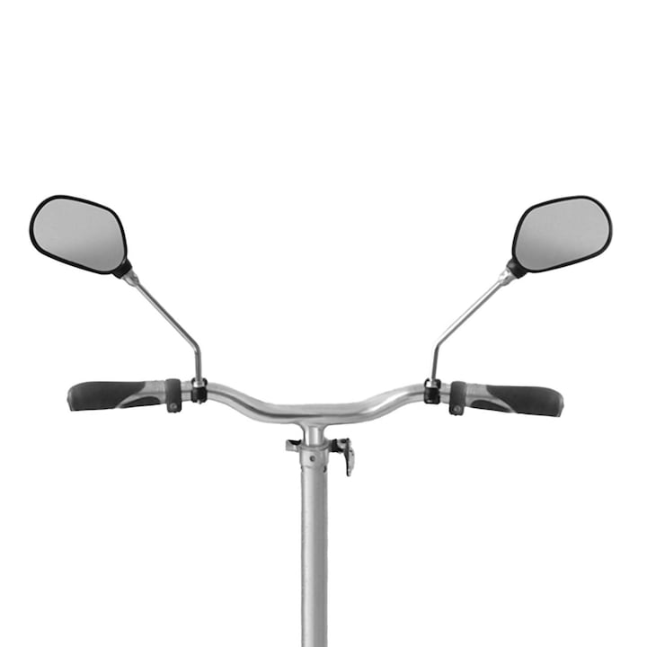 Set Oglinzi Bicicleta, Banda Reflectorizanta, Schelet Metalic Plastic, Negru, 2 Bucati, COMSTO IT & E- COMMERCE ®