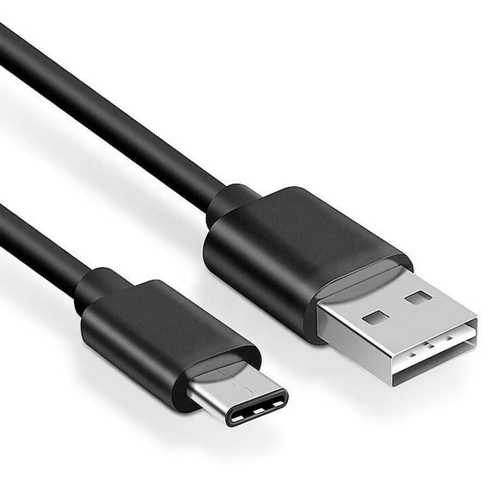 Кабел за зареждане Bervolo® USB-A към USB-C, PD 100W, универсално бързо зарядно устройство за всички USB-C устройства, MacBook, лаптопи, телефони, таблети, 0,3 M, черен