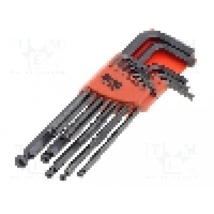 Set chei in toli, HEX 9/64", otel crom-vanadium, BAHCO - BE-9785