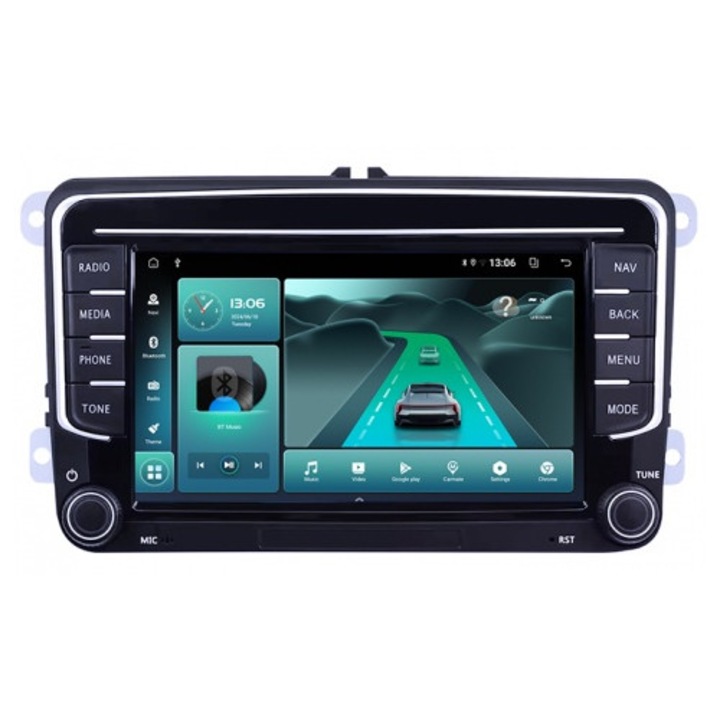 Navigatie dedicata Golf 5, Passat B6, Jetta, 4GB RAM 64GB ROM, Quad Core, Display 9" QLED, Carplay&Android Auto, Android 14, Suport camere AHD