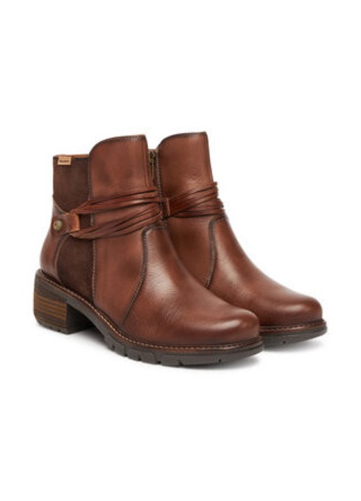 Botine dama, Pikolinos, piele naturala, maro, set ghetute