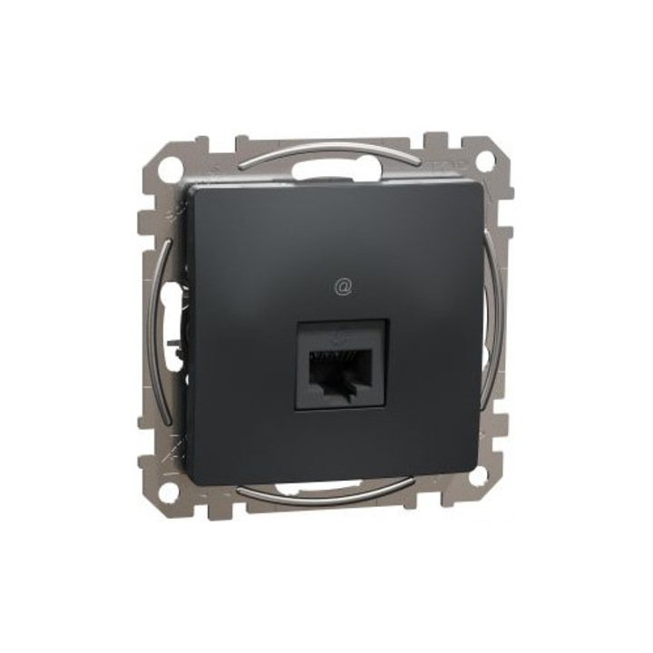 SEDNA Design Priza simpla date Rj45 Utp Cat.6 Antracit