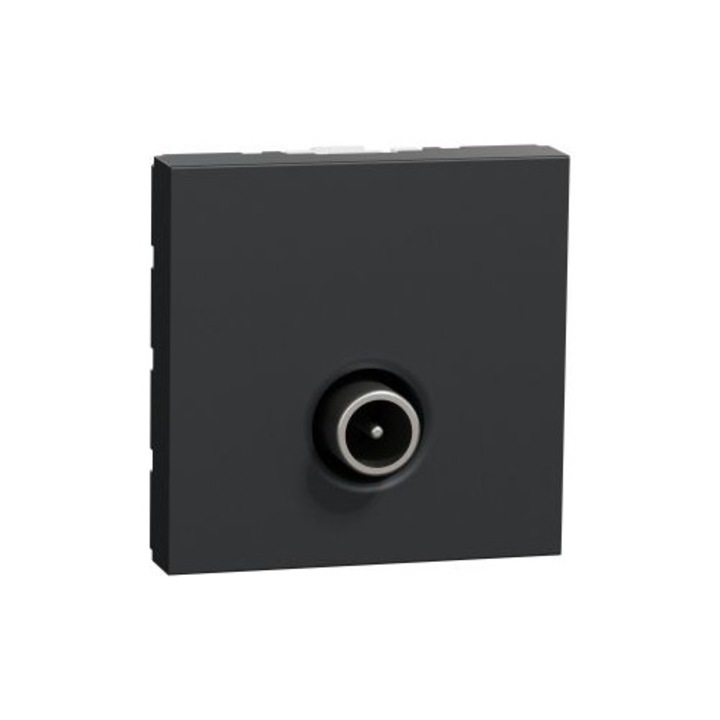 Priza TV individuala UNICA Schneider Electric 2 module Antracit