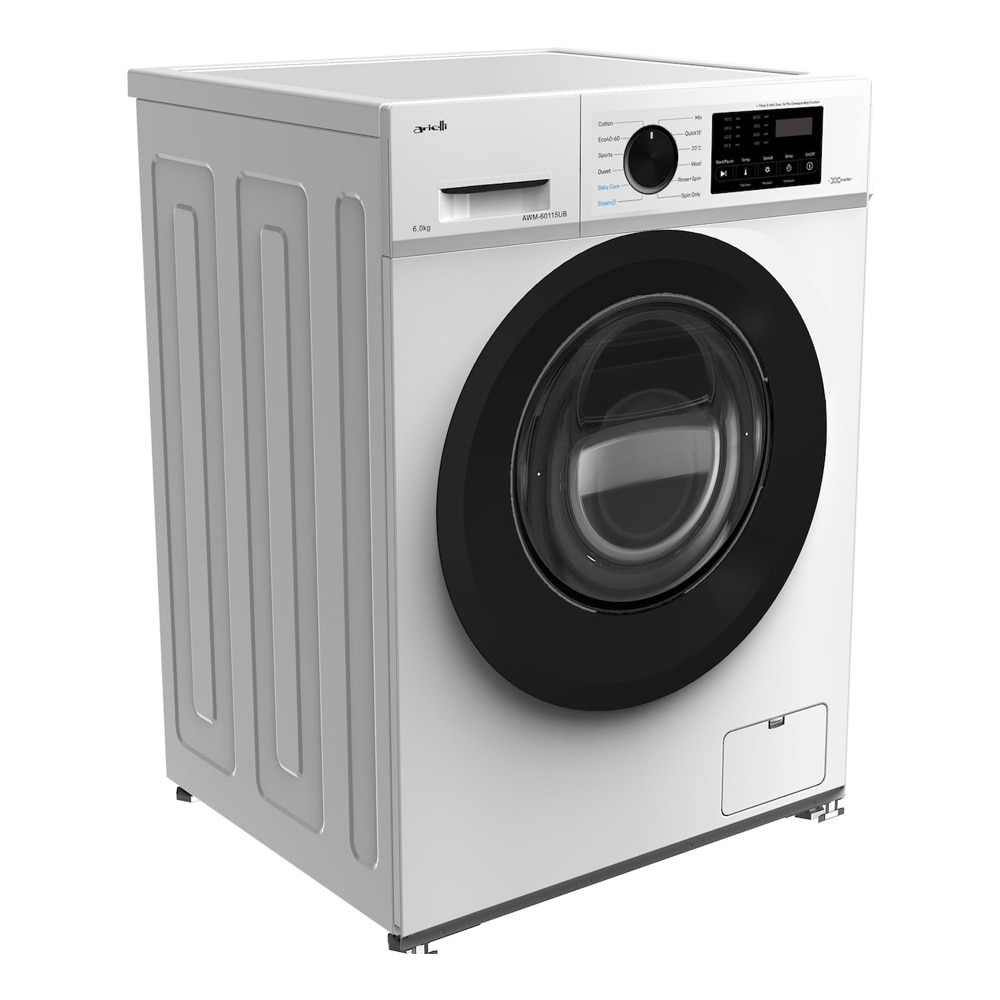 Masina de spalat Arielli AWM-60115UB, 12 programe, Functia de pornire amanata, Functie Steam, 1000 de rotiri, 6kg, Clasa A, Alba