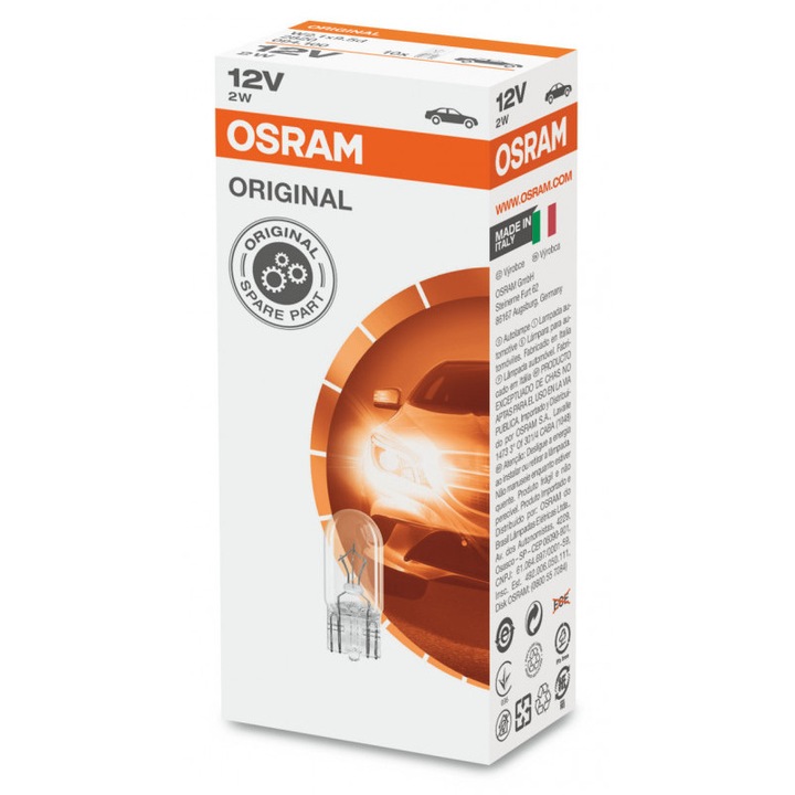 2820 Izzó 12V2W W2W Eredeti Osram (10 darabonként számlázva)
