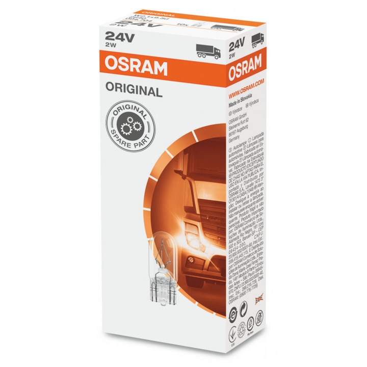 Becuri auto Osram 2840 set 10 buc 24V2W W2W